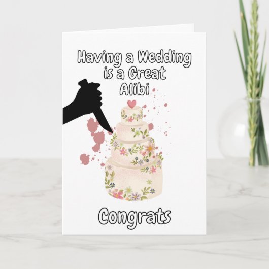 Aを持結婚つことはアリバイの真の犯罪だ カード (正面)