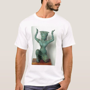 aを支えるのに使用されるひざまずくフェミニンな姿 tシャツ