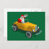 Aを運転するサンタクロー改造ス シーズンポストカード (正面/裏面)