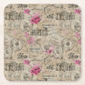 Aエフェメフランスのラデザインシリーズ24 スクエアペーパーコースター (正面)