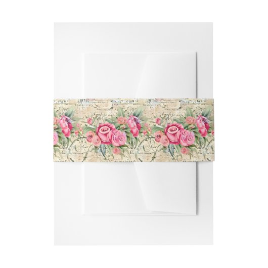 Aエフェメフランスのラデザインシリーズ26 招待状ベリーバンド (正面例)