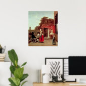 Aオランダコートヤード、c.1658-60 ポスター (ホームオフィス)