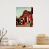 Aオランダコートヤード、c.1658-60 ポスター (キッチン)