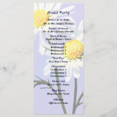 Aカップルのデイジー結婚式 プログラム (裏面)