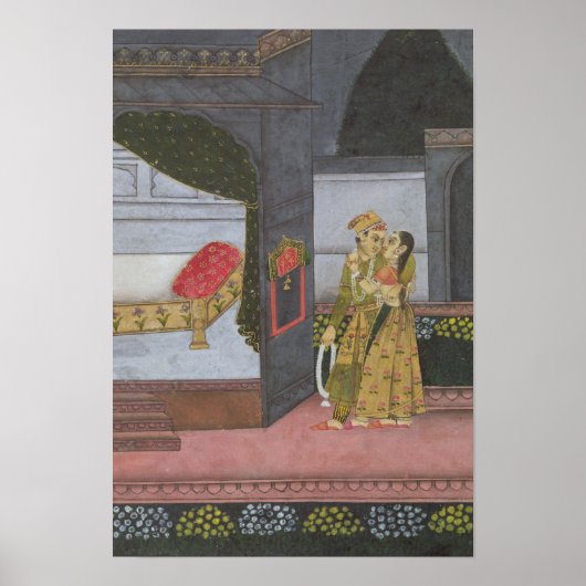 Aカップル， 'Malavi Ragini'からのイラストレーション ポスター (正面)