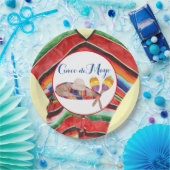 Aカラフルお祝い9"ラウンド紙プレート ペーパープレート (パーティー)