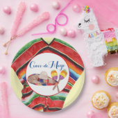 Aカラフルお祝い9"ラウンド紙プレート ペーパープレート (パーティー)