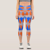 Aカラー数々のトレンディー織物パターンデザイン カプリレギンス (正面)