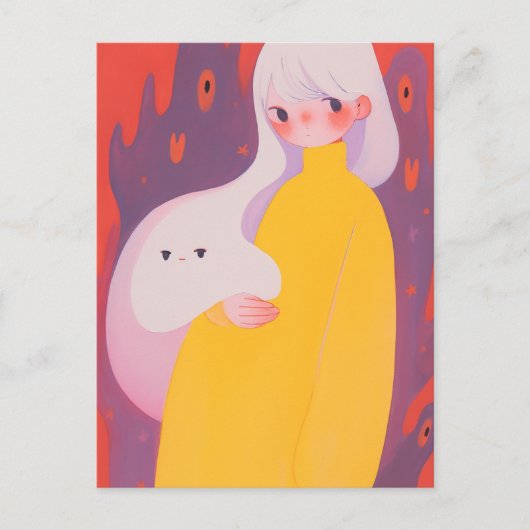 Aガールと彼女の幽霊 ポストカード (正面)