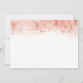 Aガールフローラバラ金ゴールドタイポグラフィベビーシャワー 招待状 (裏面)