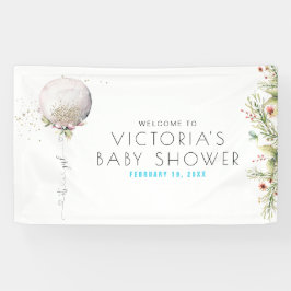 Aガール |ベビーシャワーウェルカムバナー 横断幕