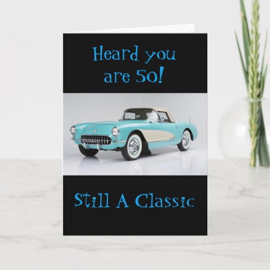 ****Aクラシックが50****ハッピーバースデー カード (正面)