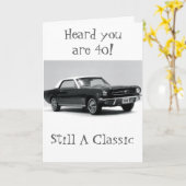 ****Aクラシックハッピーバースデー40**** カード (黄色い花)