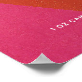 Aクラシック Negloni:ピンクアートを思い出すカクテル ポスター (角)