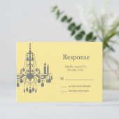 Aグランド社交ダンスRSVPイエロー/グレー 出欠カード (スタンド正面)