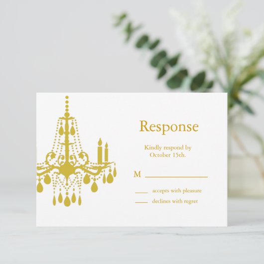 Aグランド社交ダンスRSVP (黄色) 出欠カード (スタンド正面)