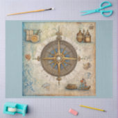 Aコンパス航海のシリーズデザイン12 薄葉紙 (クラフト)