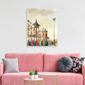 Aサーカス中国の、イラストレーション'ル衣装アン キャンバスプリント (インサイチュ (リビング))