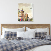 Aサーカス中国の、イラストレーション'ル衣装アン キャンバスプリント (インサイチュ (寝室))