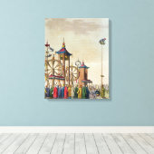 Aサーカス中国の、イラストレーション'ル衣装アン キャンバスプリント (インサイチュ (ウッドフロア))