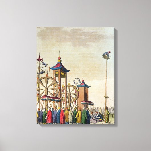 Aサーカス中国の、イラストレーション'ル衣装アン キャンバスプリント (正面)