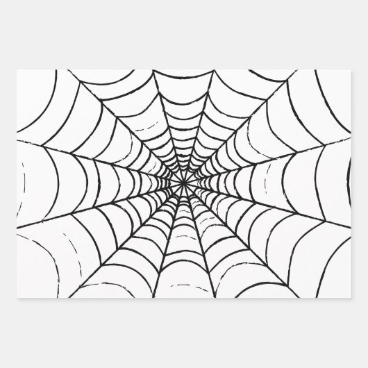 Aシンプルくもの巣 ラッピングペーパーシート (正面)