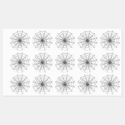 Aシンプルくもの巣 ラベル (シート)