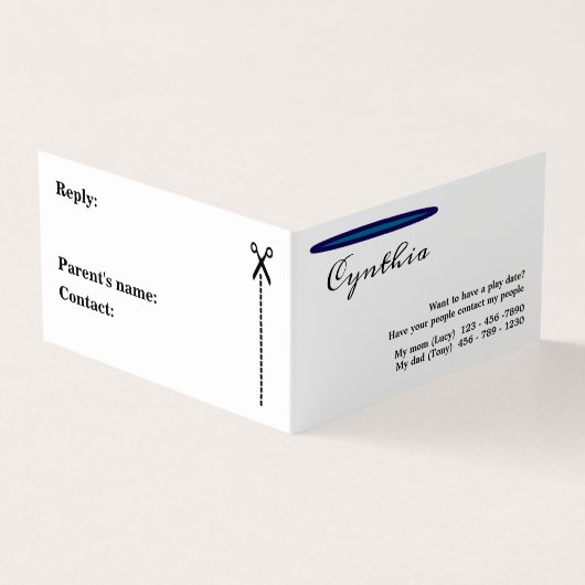 Aシンプルしかエレガント遊Date Kids 名刺 (外部)