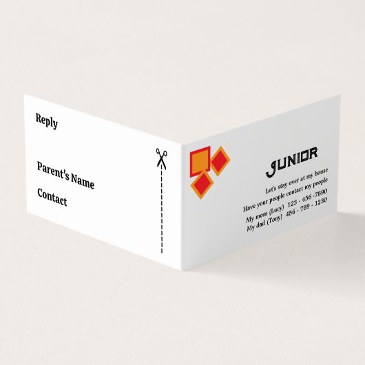 Aシンプルは子どもたちを見守ろう 名刺 (外部)