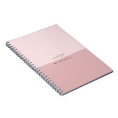 Aシンプルスタイリッシュ赤面ピカスタムンク ノートブック (右側)