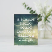 Aシンプルハロー感動的ガキ ポストカード (スタンド正面)