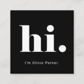 Aシンプル |はっきりしたとモダンタイポグラフィ スクエア名刺 (正面)