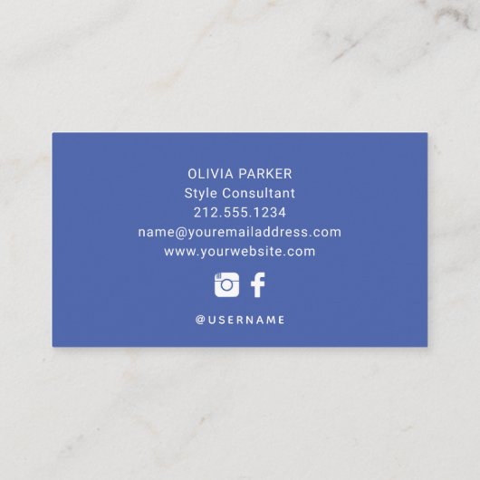 Aシンプル |はっきりしたとモダンタイポグラフィ 名刺 (裏面)