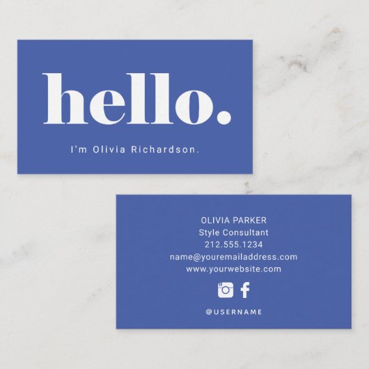 Aシンプル |はっきりしたとモダンタイポグラフィ 名刺 (正面/裏面)