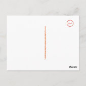 Aシンプル Hello Part Deuxポストカード – 赤 ポストカード (裏面)