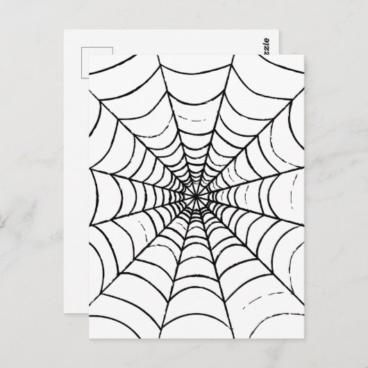 Aシンプル Spider'sくもの巣 – クローズアップ ポストカード (正面/裏面)
