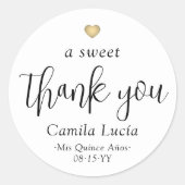 Aスイートサンキューキンセモダンニェラ15誕生日 ラウンドシール (正面)