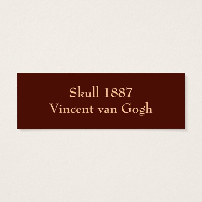 Aスカルby Vincent van ゴッホ (裏面)