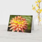 Aスタンドアウトダリアハッピー23誕生日カード カード (黄色い花)