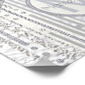 Aストライプはシルバーホワイト得をインスパイア示す ポスター (角)