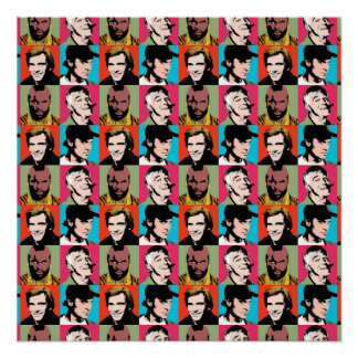 AチームインスパイアキャラクターデザインレトロTV 80 ポスター