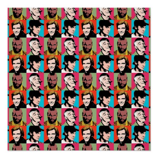 AチームインスパイアキャラクターデザインレトロTV 80 ポスター (正面)