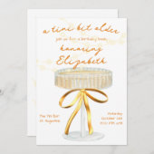 Aティニビット古いマルティニテーマ誕生日招待状 招待状 (正面/裏面)