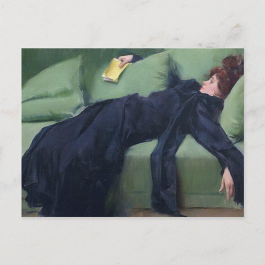 Aデカデントの女の子 – ラモンカサス ポストカード (正面)