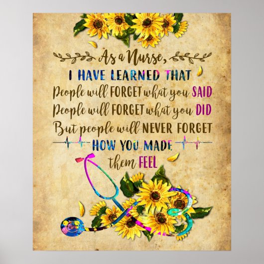 Aナース感動的とやる気を起こさせる ポスター (正面)