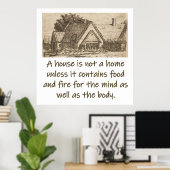 Aハウスは家ではない – ホーム引用文 ポスター (ホームオフィス)