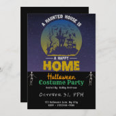 Aハウス幽霊のよく出るはハッピーホームブラックハロウィーン 招待状 (正面/裏面)