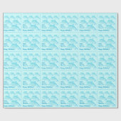 Aパーソナライズされたおもしろいブルードルフィンズハッピーバースデー ラッピングペーパー (フラット)