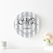 Aパーソナライズされた氏 ラージ壁時計 (ホーム)