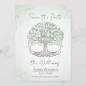 Aファミパーソナライズされたリーツリー懇親会招待状 招待状 (正面/裏面)